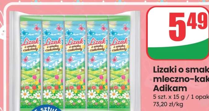 Lizaki o smaku mleczno-kakaowym