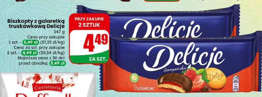 Biszkopty z galaretką truskawkową