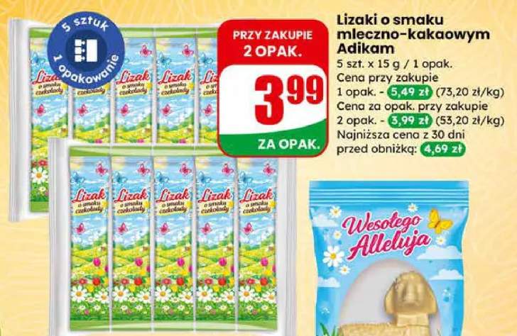Lizaki o smaku mleczno-kakaowym