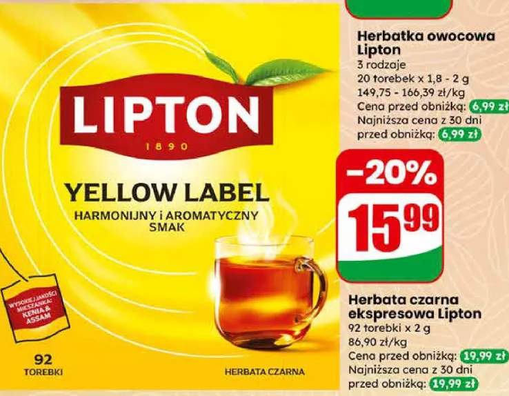 Herbata czarna ekspresowa Yellow Label