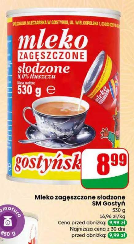 Mleko zagęszczone słodzone 8,0% tłuszczu