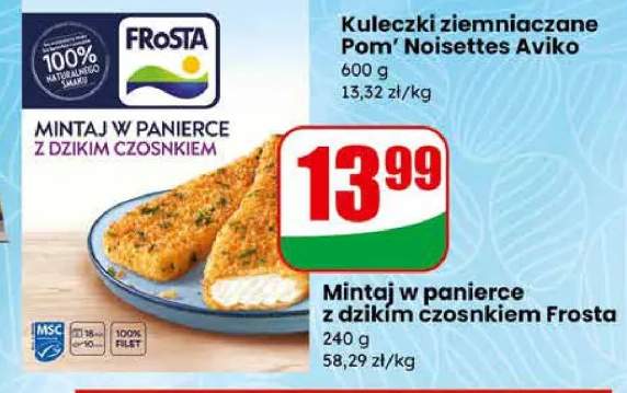 Mintaj w panierce z dzikim czosnkiem