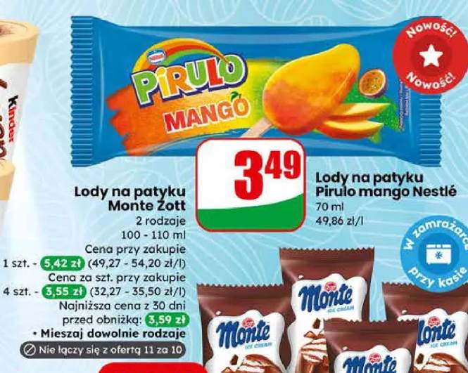 Lody na patyku Monte Zott