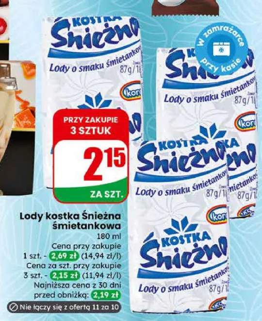 Lody kostka śmietankowa