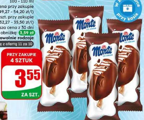 Lody na patyku Monte Zott