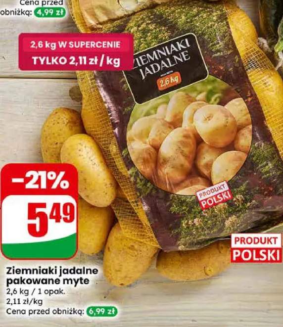 Ziemniaki jadalne pakowane myte