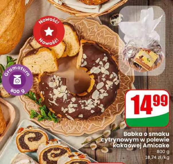 Babka o smaku cytrynowym w polewie kakaowej Amicake