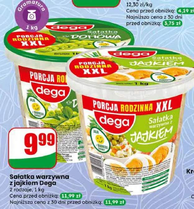 Sałatka warzywna z jajkiem 2 rodzaje