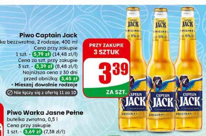 Piwo Captain Jack butelka bezzwrotna