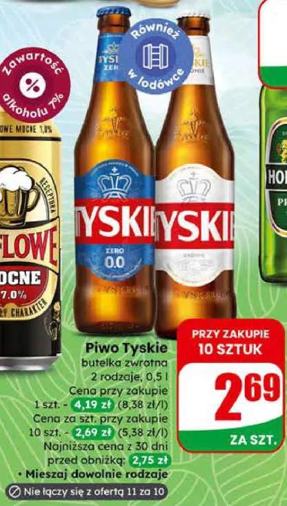 Piwo Tyskie butelka zwrotna