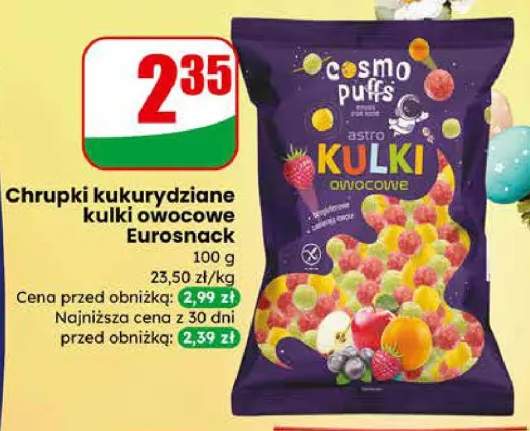 Chrupki kukurydziane kulki owocowe Eurosnack