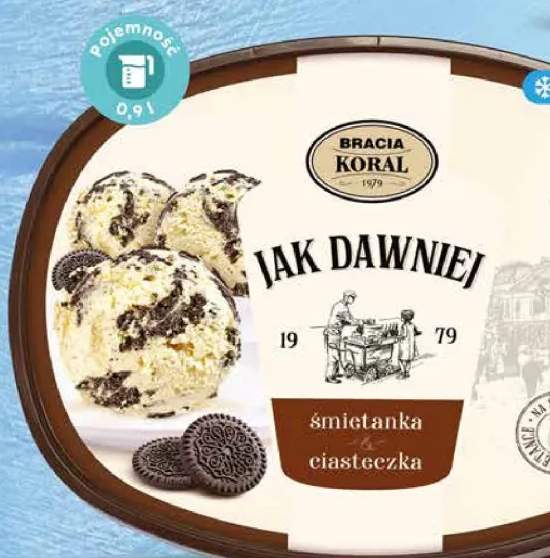 Lody śmietanka ciasteczka