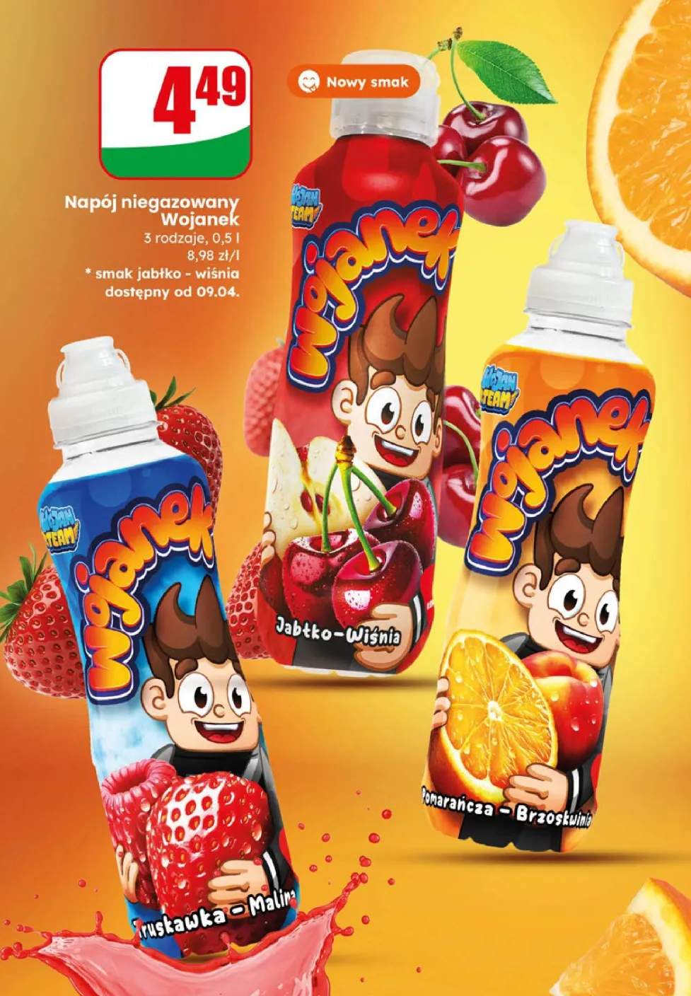 Napój niegazowany 3 rodzaje