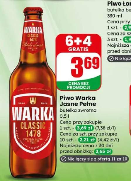 Piwo Warka Jasne Pełne
