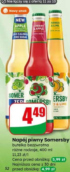 Napój piwny Somersby bezalkoholowy butelka różne rodzaje