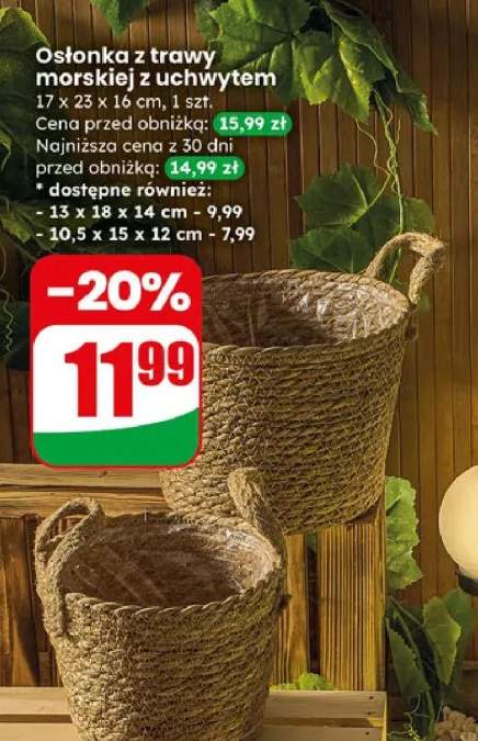 Osłonka z trawy morskiej z uchwytem