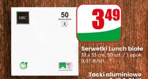 Serwetki lunch białe