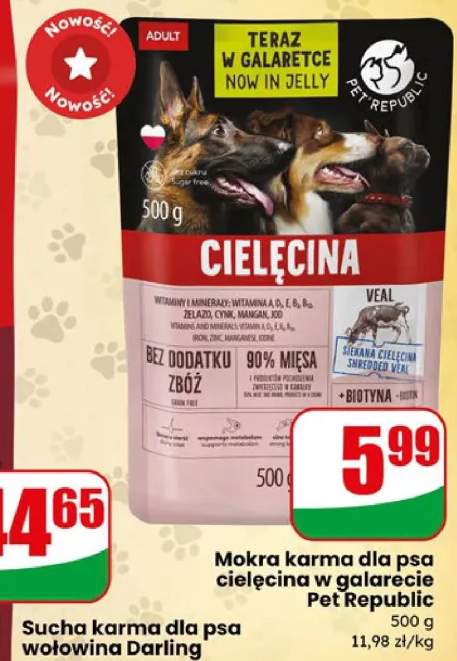 Mokra karma dla psa cielęcina w galarecie