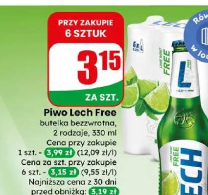 Piwo Lech Free bezalkoholowe butelka