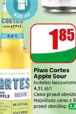Piwo Cortes Apple Sour bezalkoholowe butelka