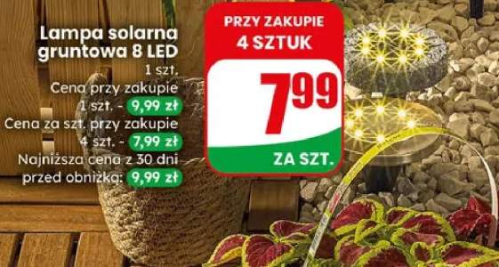 Lampa solarna gruntowa 8 LED
