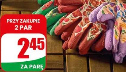 Rękawice ogrodowe wzorowane szorstkowane różne wzory