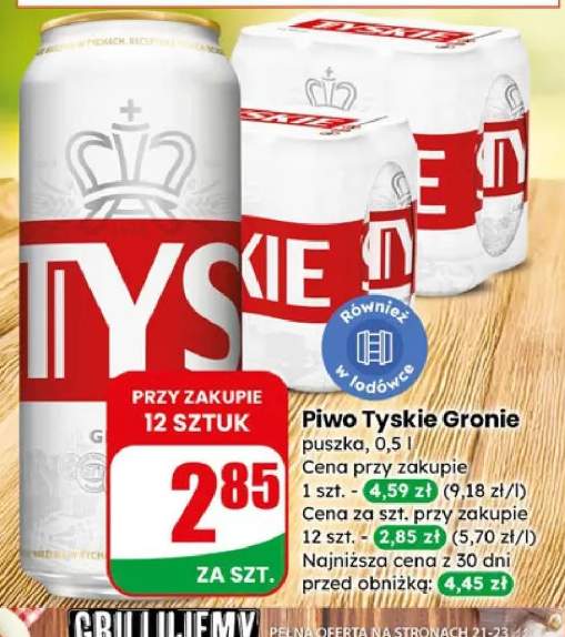 Piwo Tyskie Gronie puszka