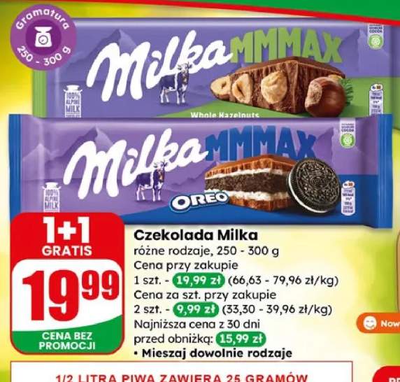 Czekolada Milka różne rodzaje