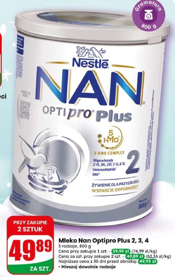 Mleko Nan Optipro Plus 2, 3, 4, 3 rodzaje