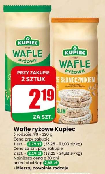 Wafle ryżowe, 3 rodzaje