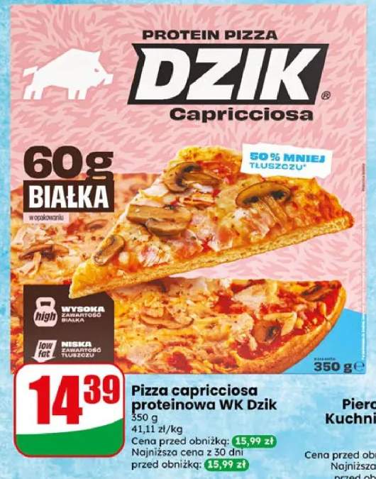 Pizza capricciosa proteinowa
