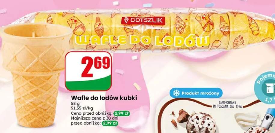 Wafle do lodów kubki