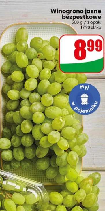 Winogrono jasne bezpestkowe