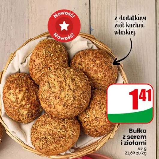 Bułka z serem i ziołami