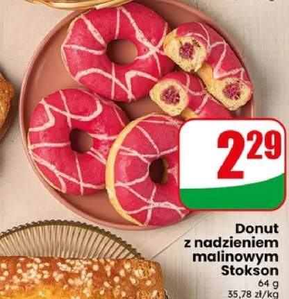 Donut z nadzieniem malinowym Stokson