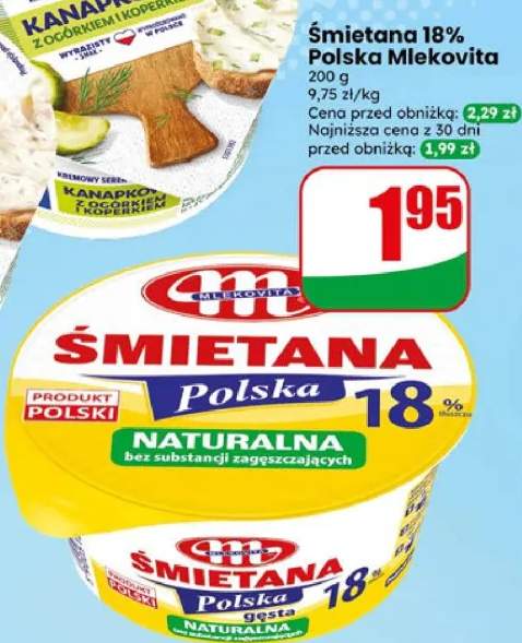 Śmietana 18% naturalna