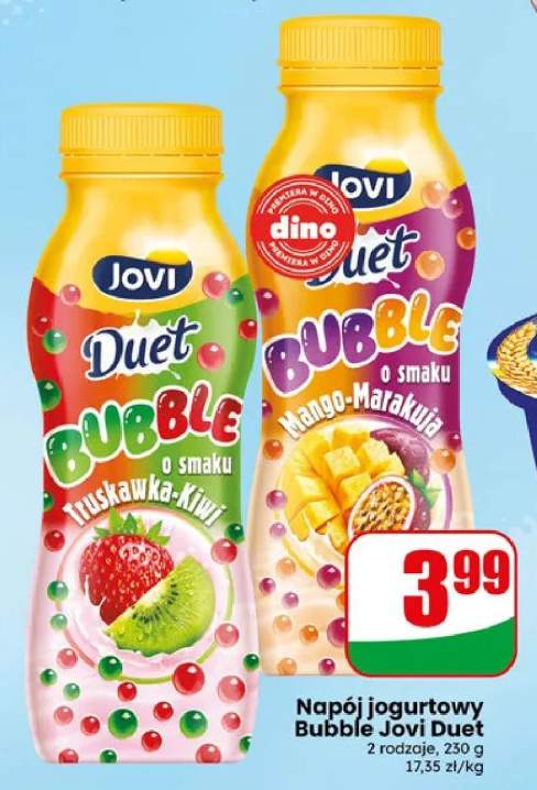 Napój jogurtowy Bubble 2 rodzaje