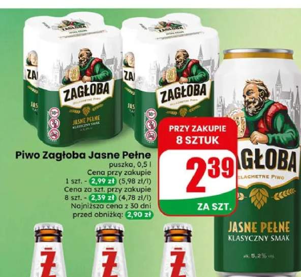 Piwo Zagłoba Jasne Pełne puszka