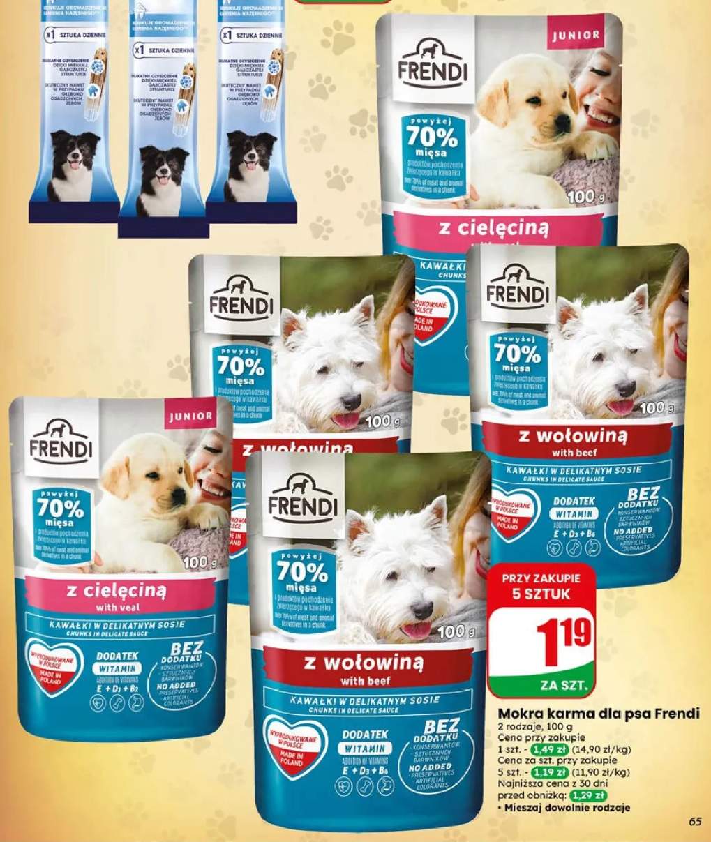 Karma mokra dla psa z wołowiną