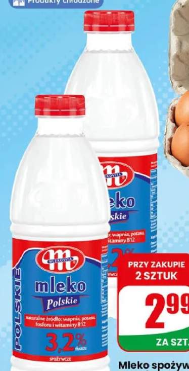 Mleko spożywcze świeże 3,2% Polskie