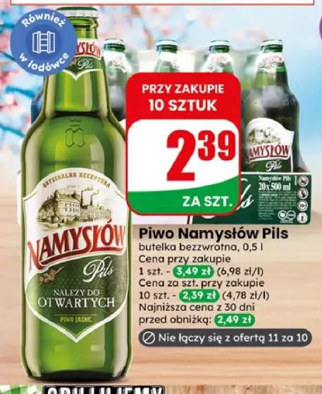 Piwo namysłów pils butelka bezzwrotna