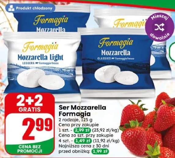 Ser mozzarella formaggia 2 rodzaje