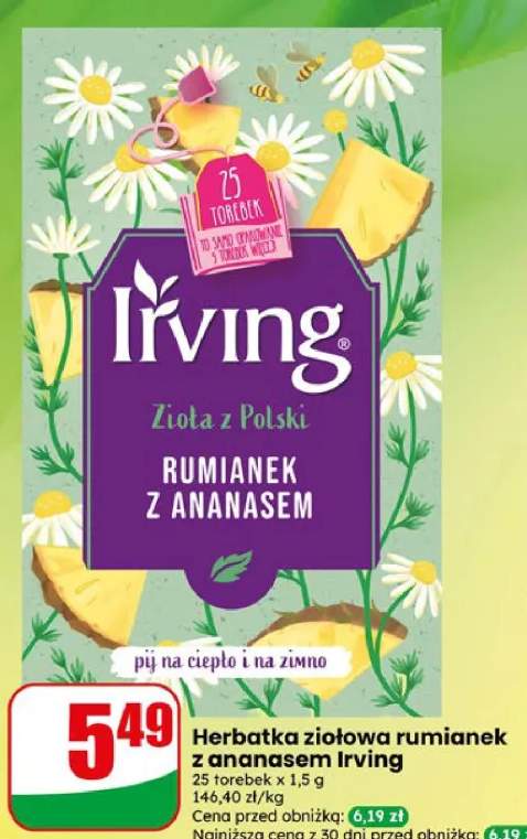Herbatka ziołowa rumianek z ananasem Irving