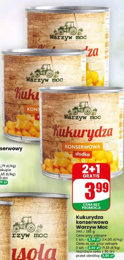 Kukurydza konserwowa słodka Warzyw Moc