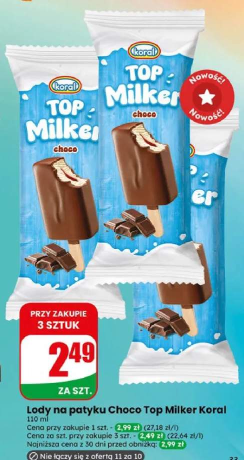 Lody na patyku Choco Top Milker