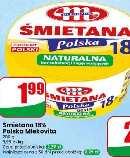 Śmietana 18% Polska Mlekovita