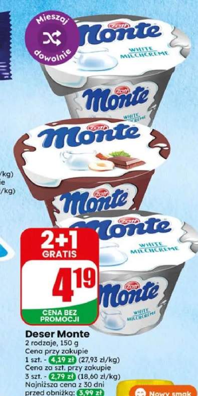 Deser monte 2 rodzaje