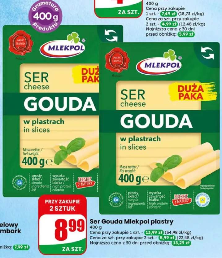 Ser gouda mlekpol plastry
