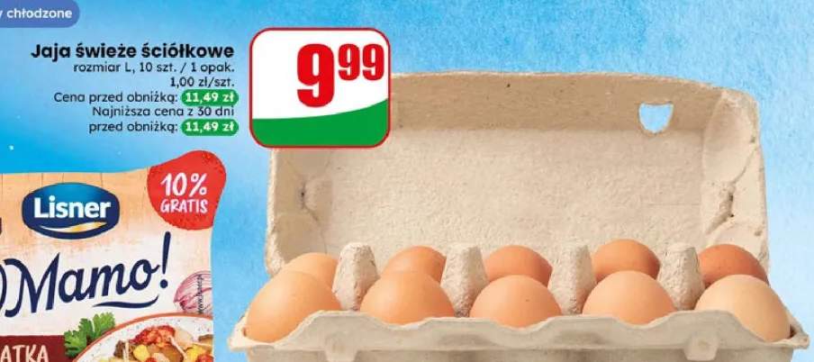 Jaja świeże ściółkowe rozmiar L, 10szt.