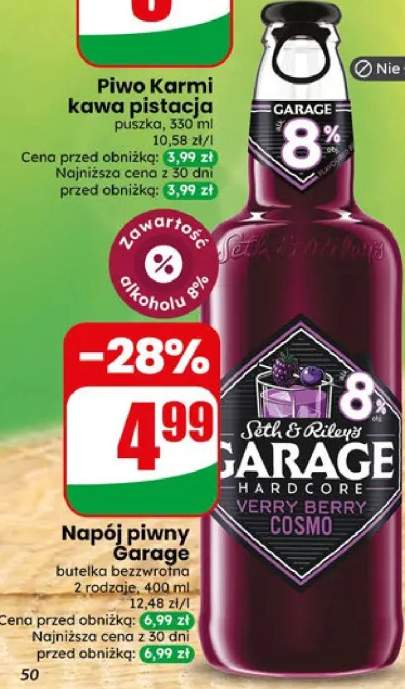 Napój piwny Garage butelka bezzwrotna